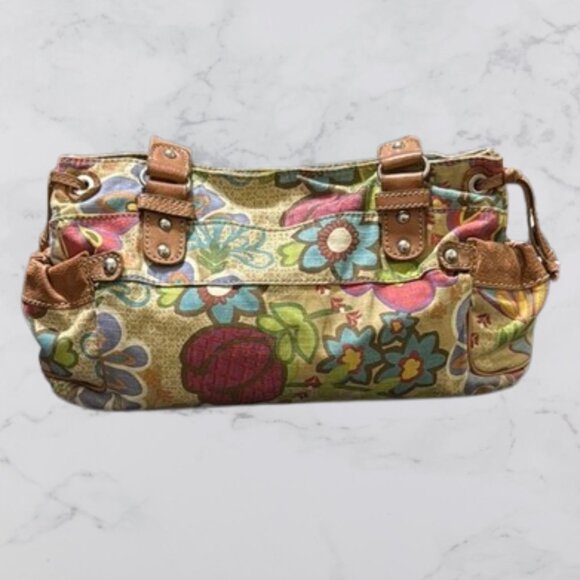FOSSIL Boho Floral Patchwork  Shoulder Tote Purse Handbag Colorful - Picture 1 of 10